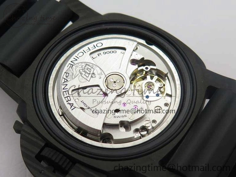 PAM616 Carbotech VSF Best Edition On Blue Logo Black Rubber Strap P.9000 Super Clone V3 (Free Leather Strap) WeatherProof 8435