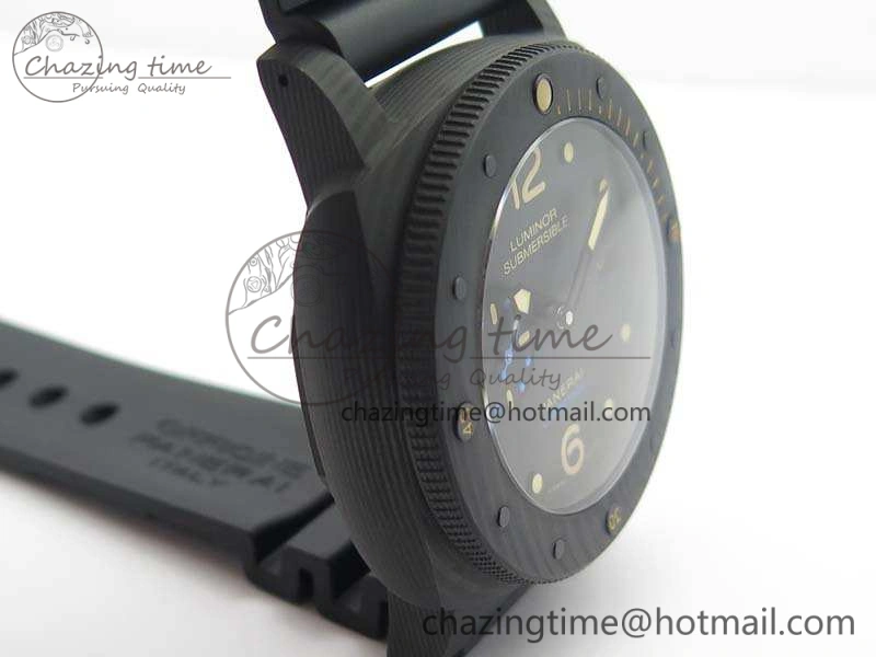 PAM616 Carbotech VSF Best Edition On Blue Logo Black Rubber Strap P.9000 Super Clone V3 (Free Leather Strap) WeatherProof 8435