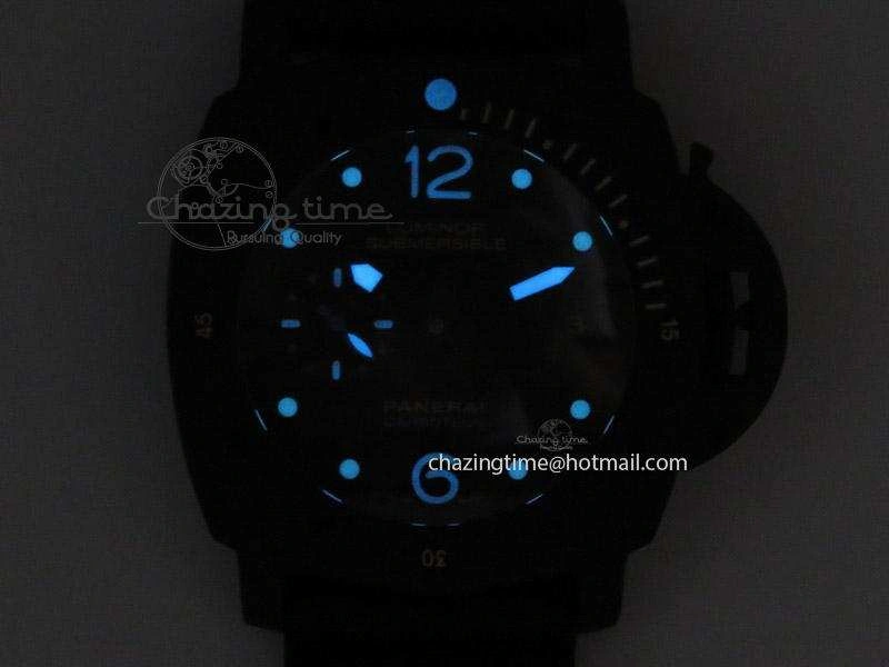 Affordable PAM616 Carbotech ZF Best Edition On Blue Logo Black Rubber Strap P 8564