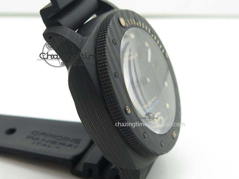 Affordable PAM616 Carbotech ZF Best Edition On Blue Logo Black Rubber Strap P 8564