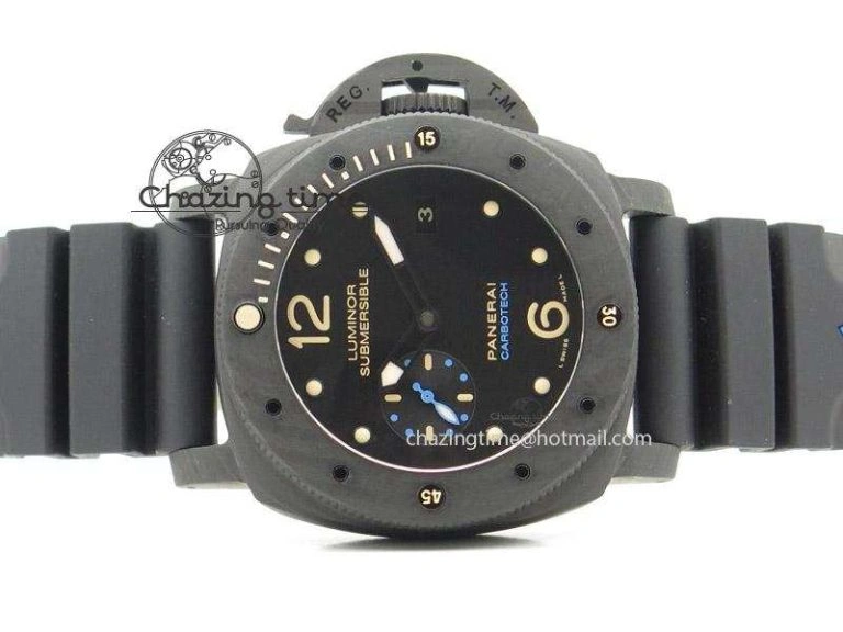 Affordable PAM616 Carbotech ZF Best Edition On Blue Logo Black Rubber Strap P 8564