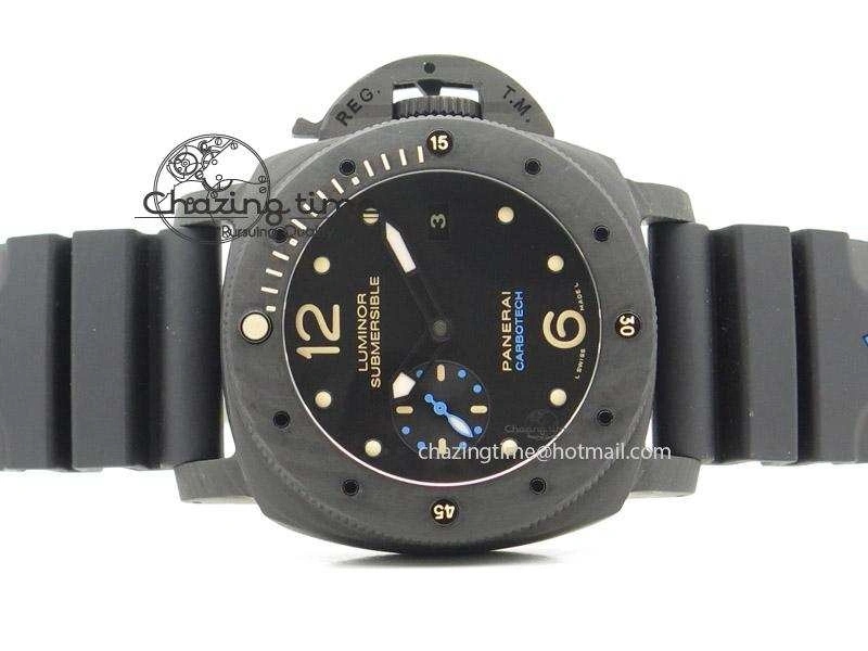 Affordable PAM616 Carbotech ZF Best Edition On Blue Logo Black Rubber Strap P 8564