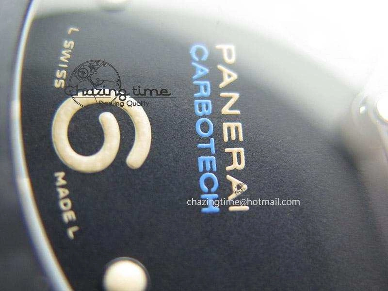Affordable PAM616 Carbotech ZF Best Edition On Blue Logo Black Rubber Strap P 8564