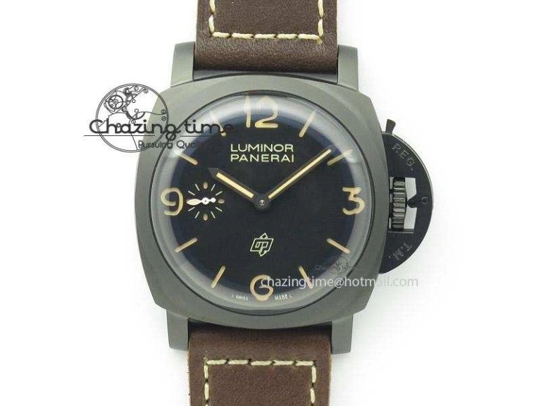 Sporty PAM617 R Luminor 1950 3 Days DLC ZF  Best Edition On Brown Leather Strap P3000 Superclone 8516