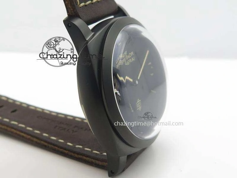 Unique PAM617 R Luminor 1950 DLC V6F California Dial Sapphire Crystal On Brown Leather Strap P 8526