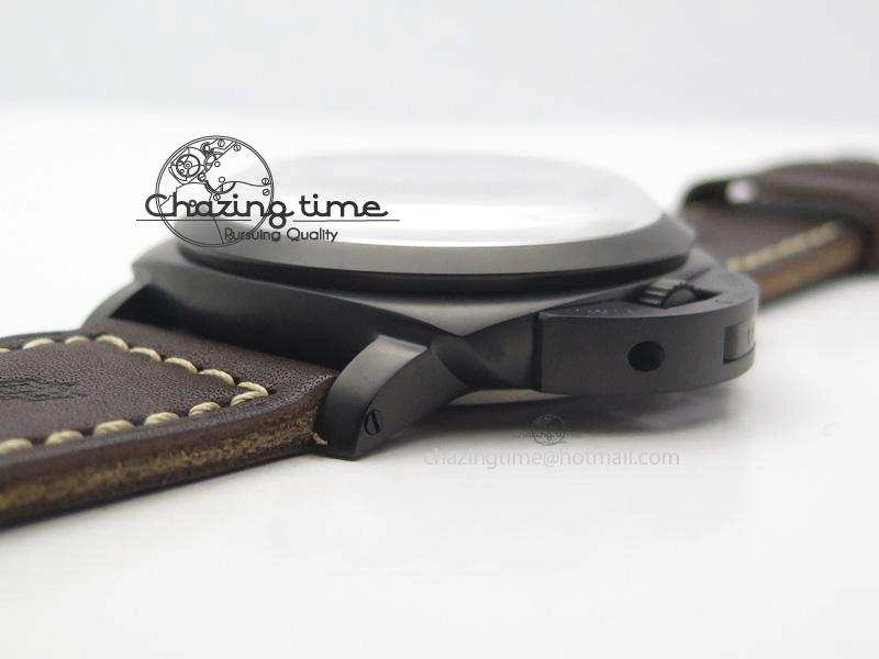 Unique PAM617 R Luminor 1950 DLC V6F California Dial Sapphire Crystal On Brown Leather Strap P 8526