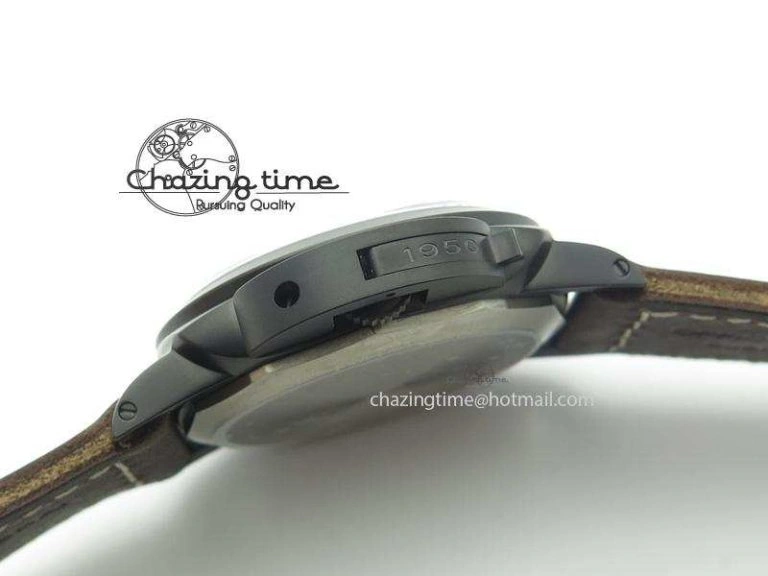 Unique PAM617 R Luminor 1950 DLC V6F California Dial Sapphire Crystal On Brown Leather Strap P 8526