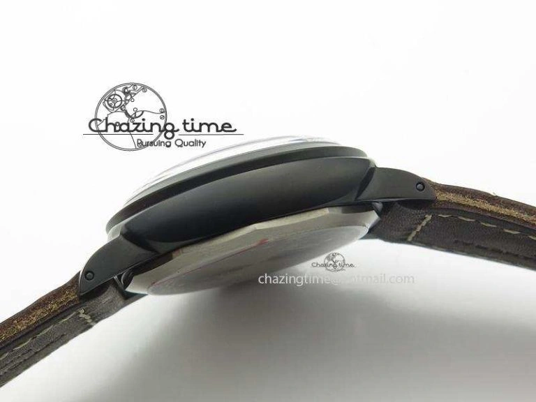 Unique PAM617 R Luminor 1950 DLC V6F California Dial Sapphire Crystal On Brown Leather Strap P 8526