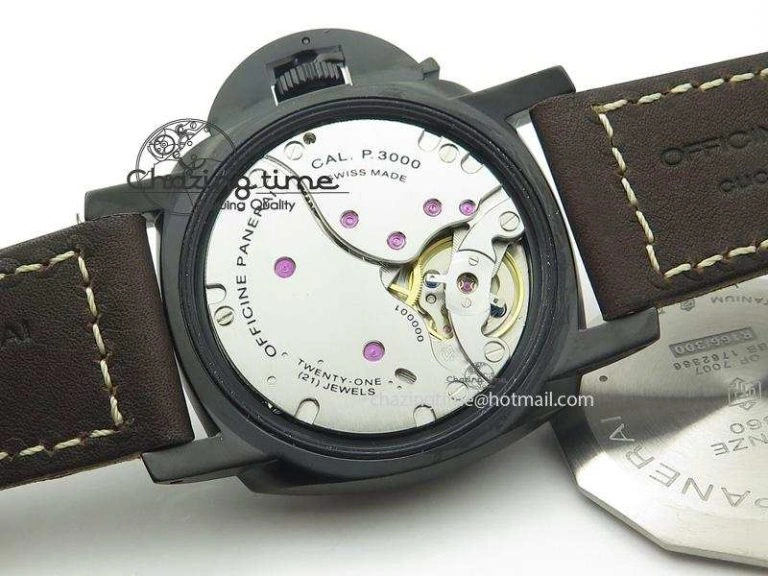 Unique PAM617 R Luminor 1950 DLC V6F California Dial Sapphire Crystal On Brown Leather Strap P 8526