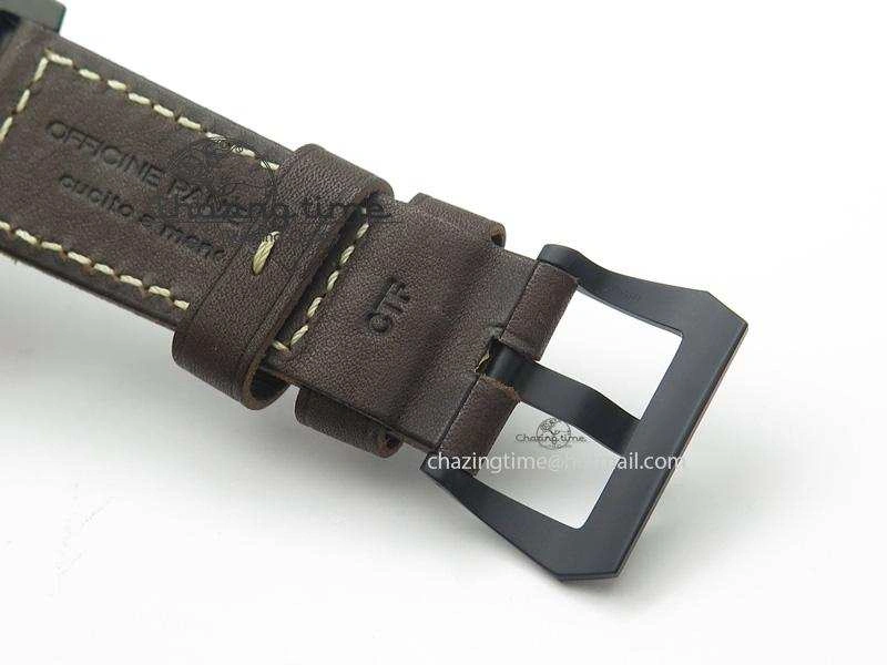 Unique PAM617 R Luminor 1950 DLC V6F California Dial Sapphire Crystal On Brown Leather Strap P 8526