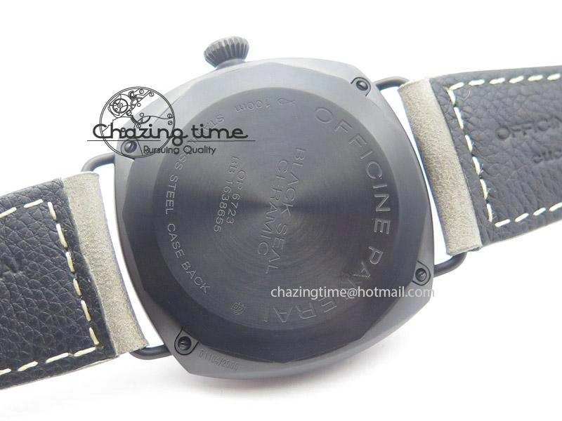 Thermal PAM643 Ceramic V6F Best Edition Paris Hobnailson Dial On Gray Asso Strap P 8530