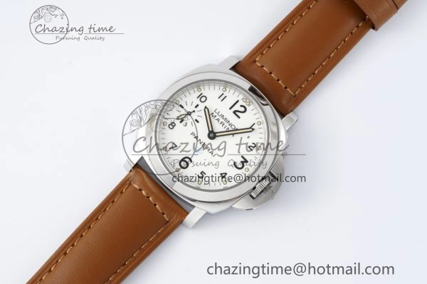 PAM660 W HWF 1:1 Best Edition White Dial on Brown Leather Strap A TechFriendly 8356