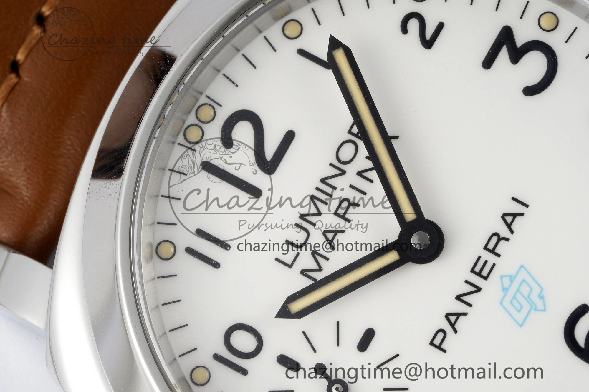 PAM660 W HWF 1:1 Best Edition White Dial on Brown Leather Strap A TechFriendly 8356
