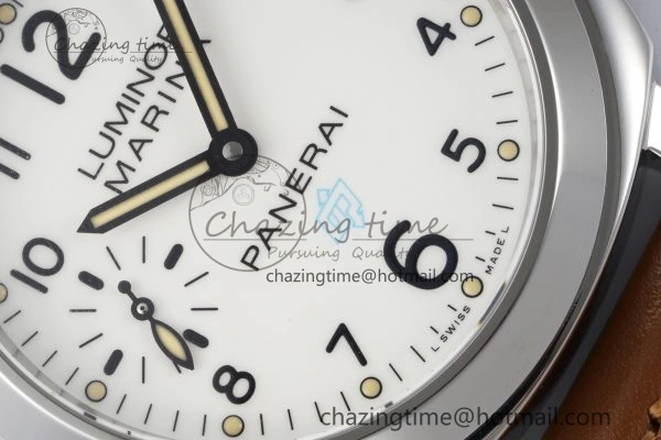 PAM660 W HWF 1:1 Best Edition White Dial on Brown Leather Strap A TechFriendly 8356