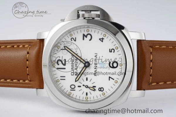 PAM660 W HWF 1:1 Best Edition White Dial on Brown Leather Strap A TechFriendly 8356