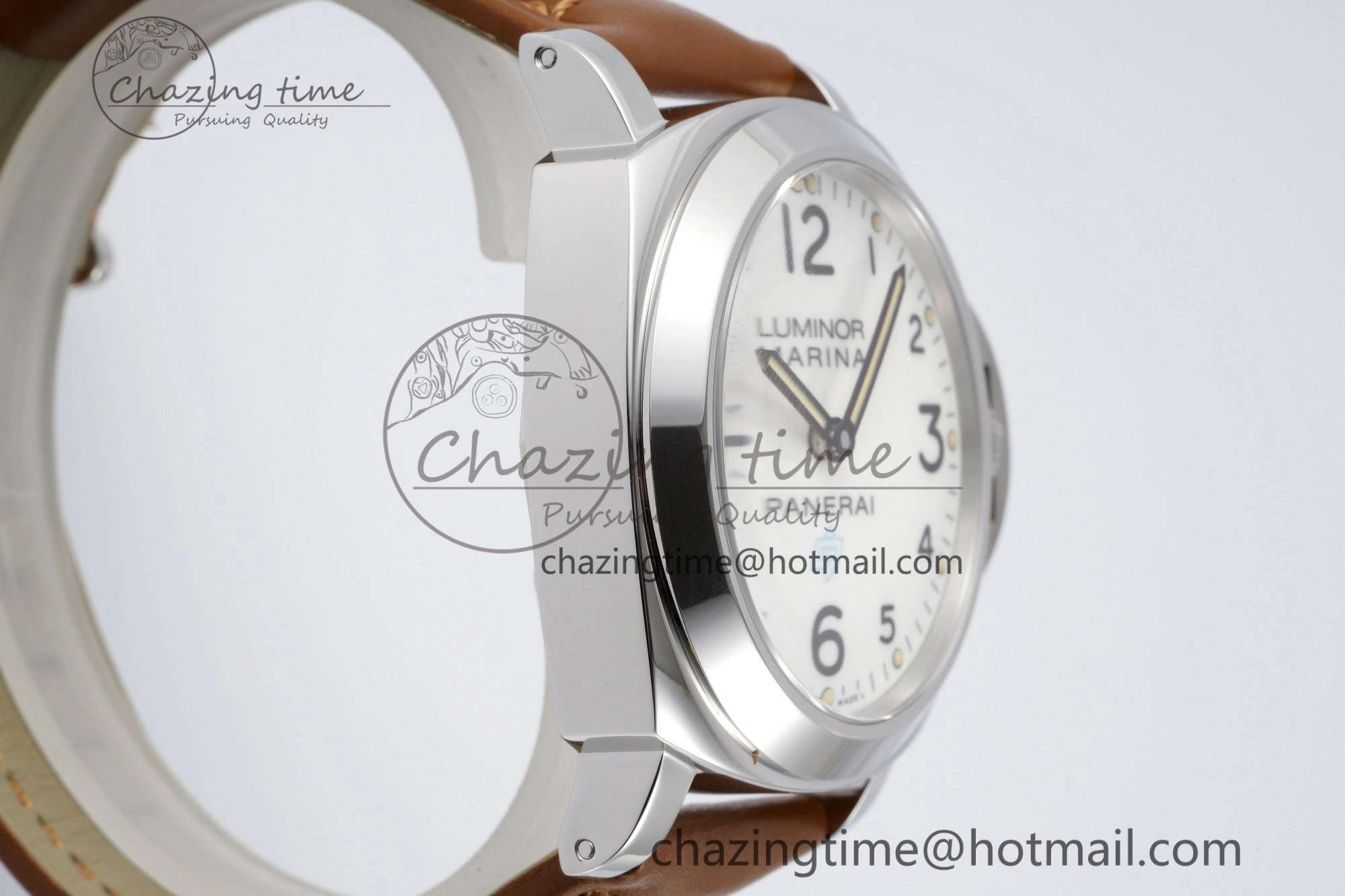 PAM660 W HWF 1:1 Best Edition White Dial on Brown Leather Strap A TechFriendly 8356