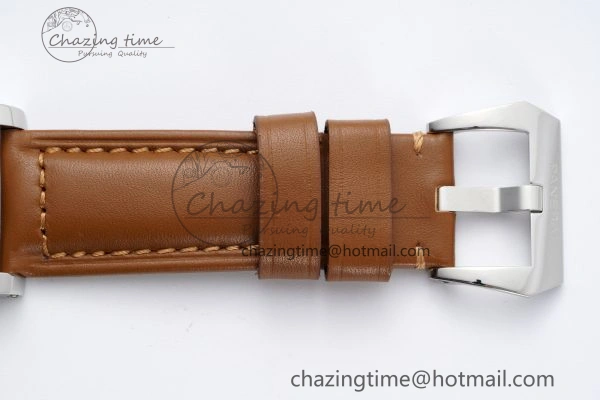 PAM660 W HWF 1:1 Best Edition White Dial on Brown Leather Strap A TechFriendly 8356