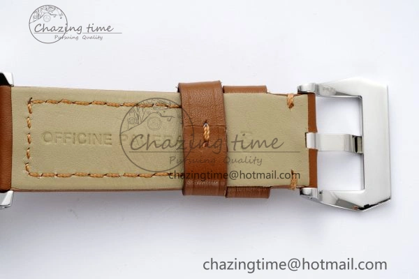 PAM660 W HWF 1:1 Best Edition White Dial on Brown Leather Strap A TechFriendly 8356