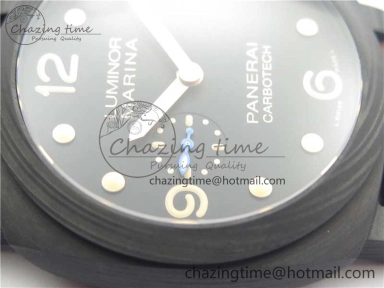 Timeless PAM661 Carbotech VSF 1:1 Best Edition on Brown Leather Strap P.9010 Clone 8413