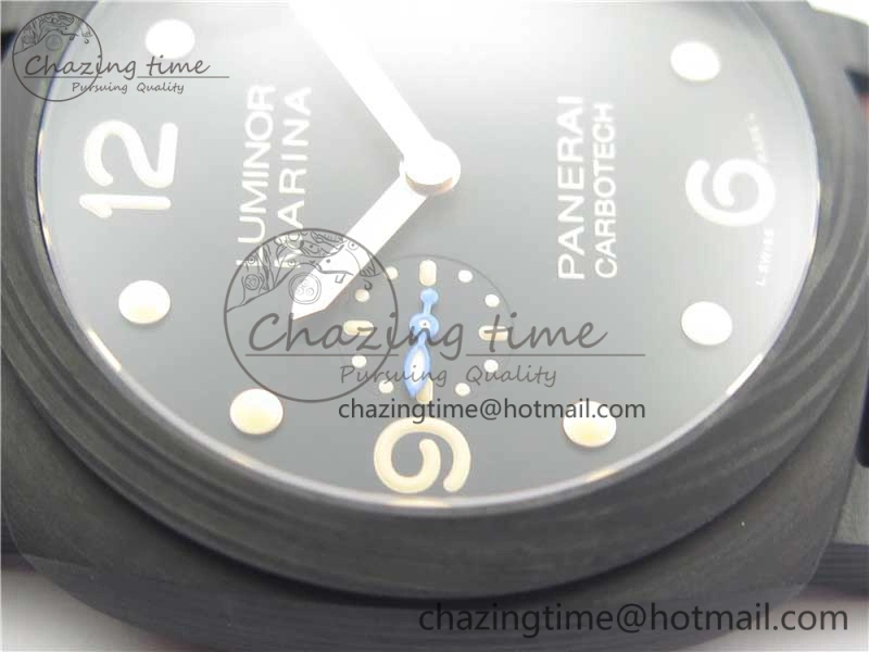 Timeless PAM661 Carbotech VSF 1:1 Best Edition on Brown Leather Strap P.9010 Clone 8413