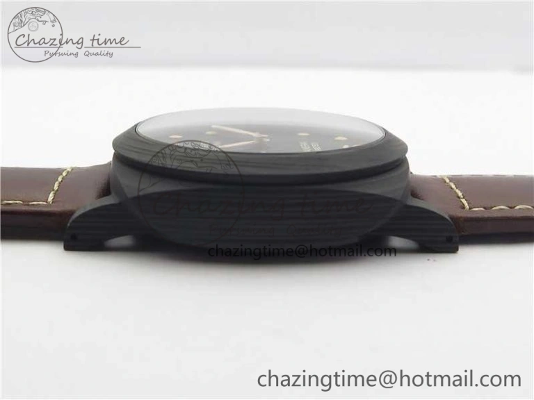 Timeless PAM661 Carbotech VSF 1:1 Best Edition on Brown Leather Strap P.9010 Clone 8413