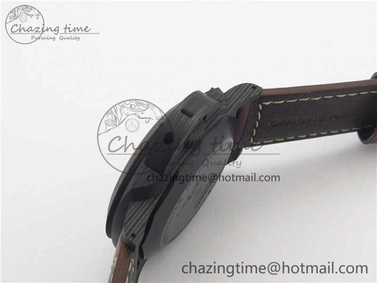 Timeless PAM661 Carbotech VSF 1:1 Best Edition on Brown Leather Strap P.9010 Clone 8413
