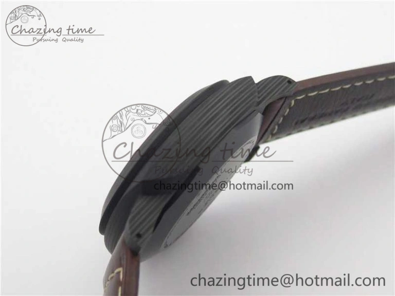 Timeless PAM661 Carbotech VSF 1:1 Best Edition on Brown Leather Strap P.9010 Clone 8413