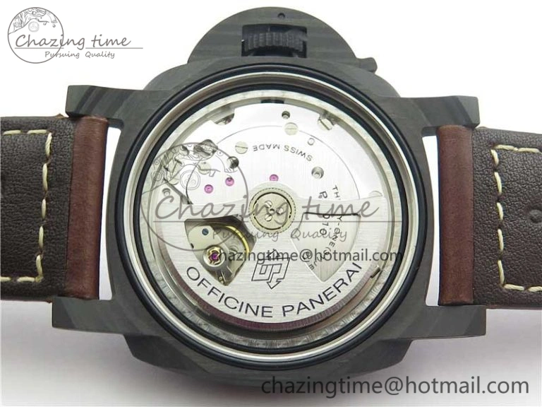 Timeless PAM661 Carbotech VSF 1:1 Best Edition on Brown Leather Strap P.9010 Clone 8413
