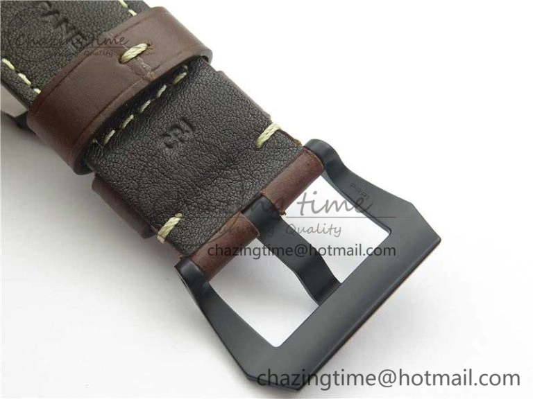 Timeless PAM661 Carbotech VSF 1:1 Best Edition on Brown Leather Strap P.9010 Clone 8413