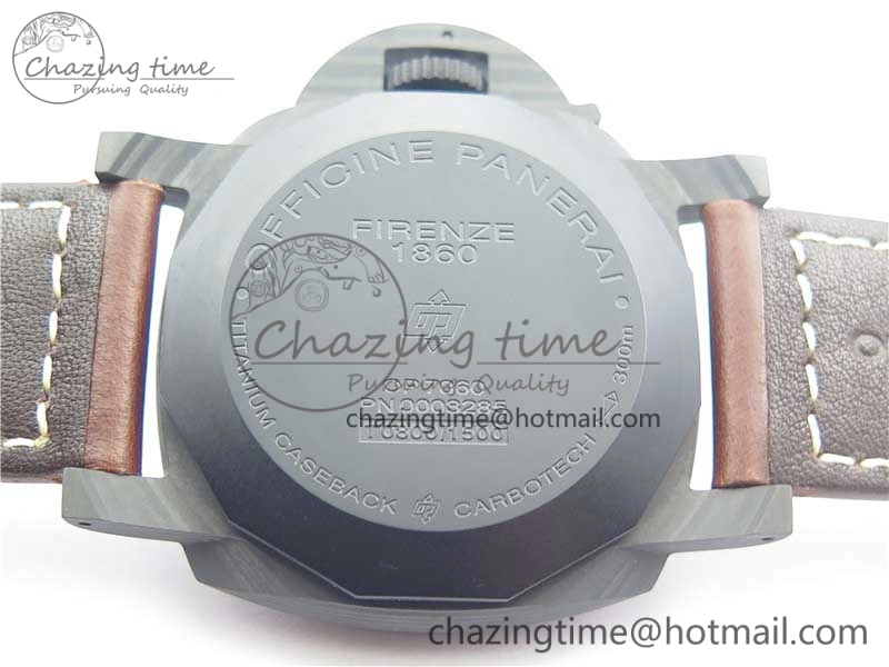 Timeless PAM661 Carbotech VSF 1:1 Best Edition on Brown Leather Strap P.9010 Clone 8413