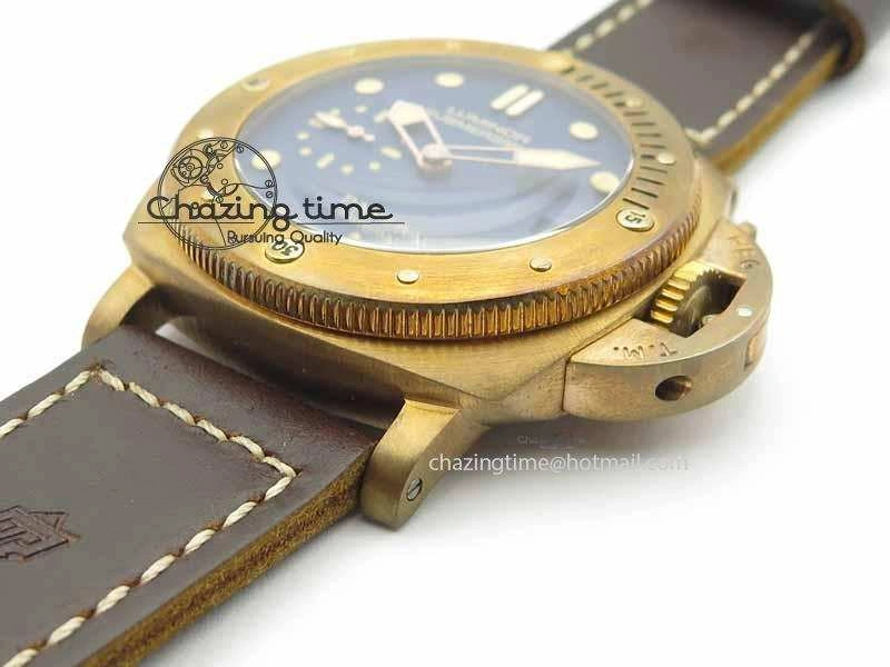 PAM671 T Bronzo XF Best Edition Blue Dial On Dark Brown Leather Strap P.9010 V FashionForward 8458