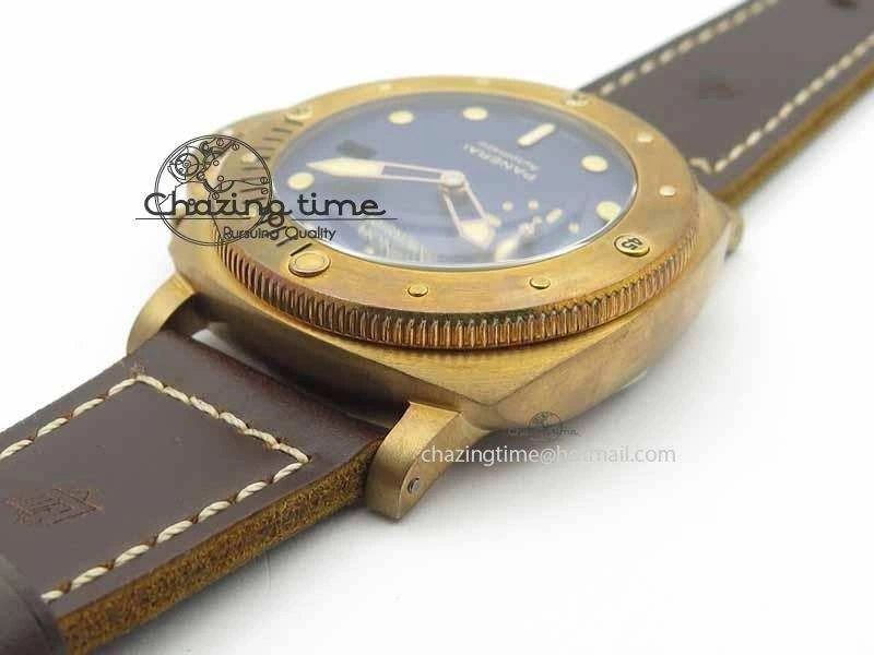 PAM671 T Bronzo XF Best Edition Blue Dial On Dark Brown Leather Strap P.9010 V FashionForward 8458