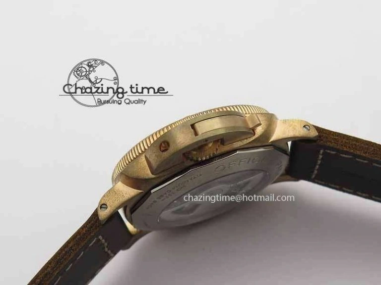 PAM671 T Bronzo XF Best Edition Blue Dial On Dark Brown Leather Strap P.9010 V FashionForward 8458