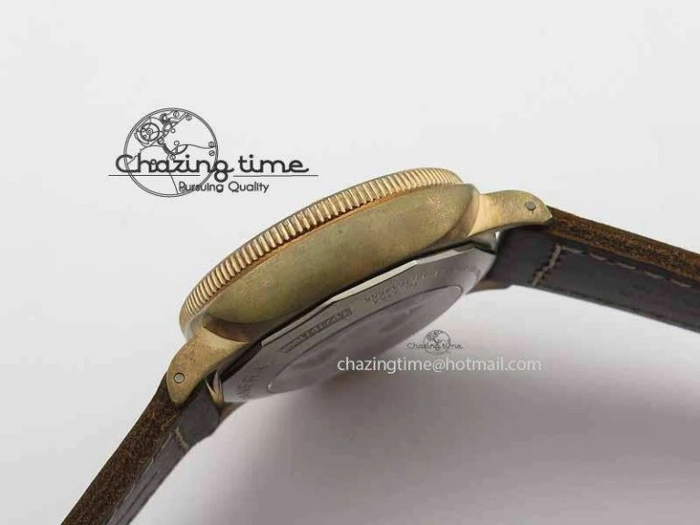 PAM671 T Bronzo XF Best Edition Blue Dial On Dark Brown Leather Strap P.9010 V FashionForward 8458