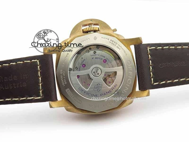 PAM671 T Bronzo XF Best Edition Blue Dial On Dark Brown Leather Strap P.9010 V FashionForward 8458