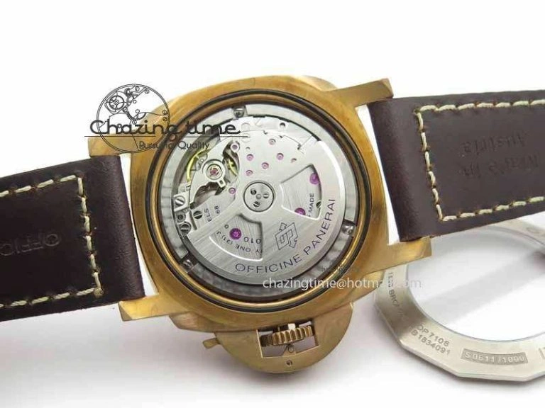 PAM671 T Bronzo XF Best Edition Blue Dial On Dark Brown Leather Strap P.9010 V FashionForward 8458