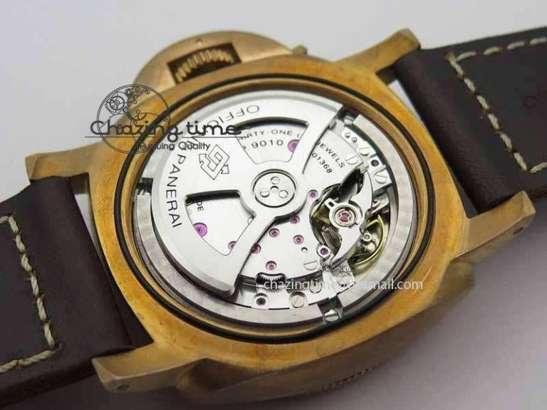PAM671 T Bronzo XF Best Edition Blue Dial On Dark Brown Leather Strap P.9010 V FashionForward 8458