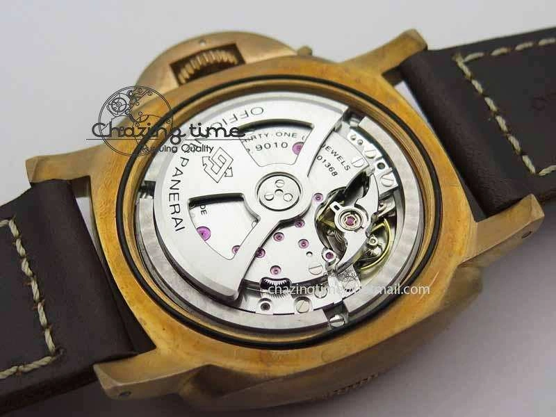 PAM671 T Bronzo XF Best Edition Blue Dial On Dark Brown Leather Strap P.9010 V FashionForward 8458