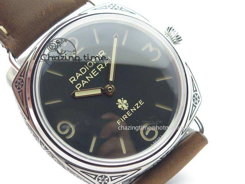 PAM672 R Radiomir Firenze 3 Days ZF Best Edition On Brown Asso Leather Strap P.3000 Super Clone Efficient 8504