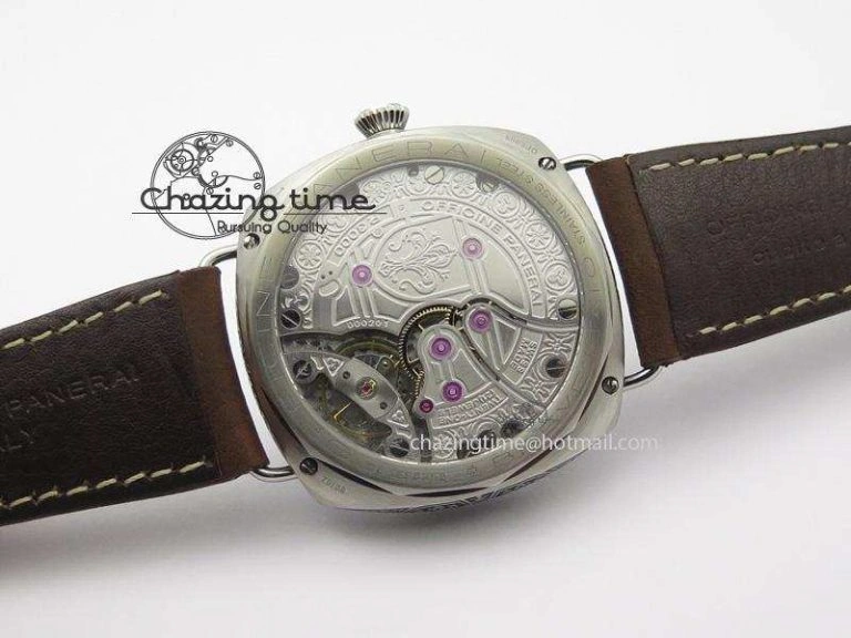 PAM672 R Radiomir Firenze 3 Days ZF Best Edition On Brown Asso Leather Strap P.3000 Super Clone Efficient 8504