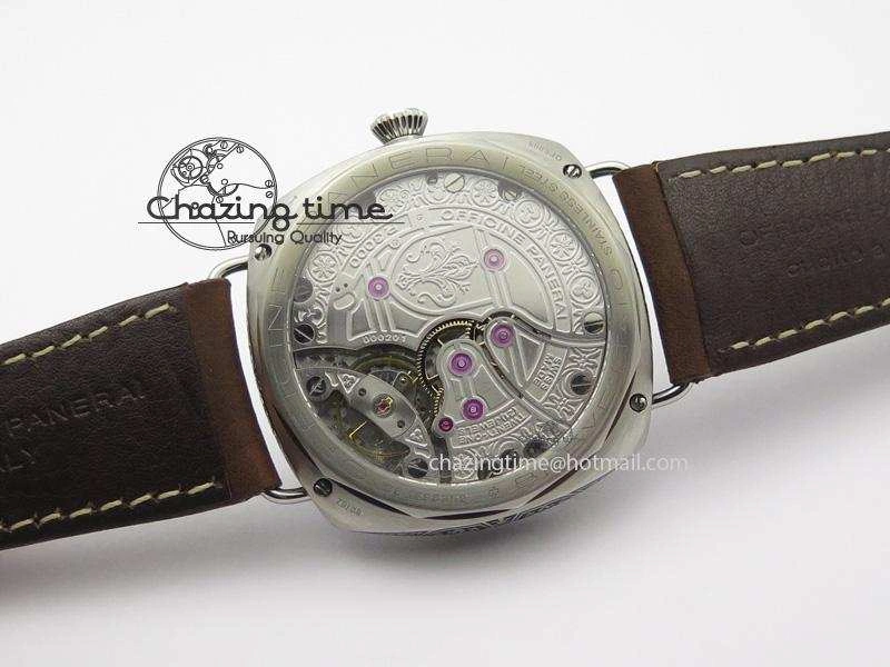 PAM672 R Radiomir Firenze 3 Days ZF Best Edition On Brown Asso Leather Strap P.3000 Super Clone Efficient 8504