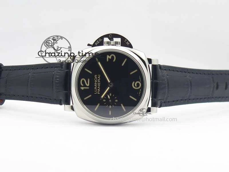 Comfortable PAM676 Luminor Due 3 Days Acciaio V6F Best Edition On Black Leather Strap P. 8492