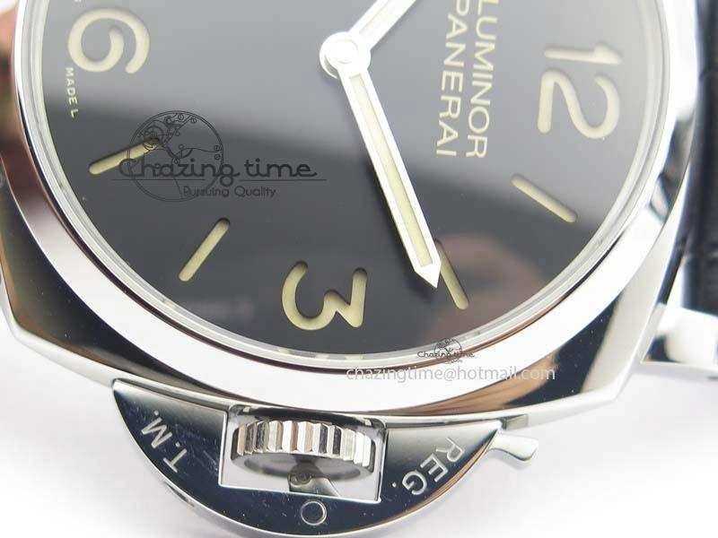 Comfortable PAM676 Luminor Due 3 Days Acciaio V6F Best Edition On Black Leather Strap P. 8492