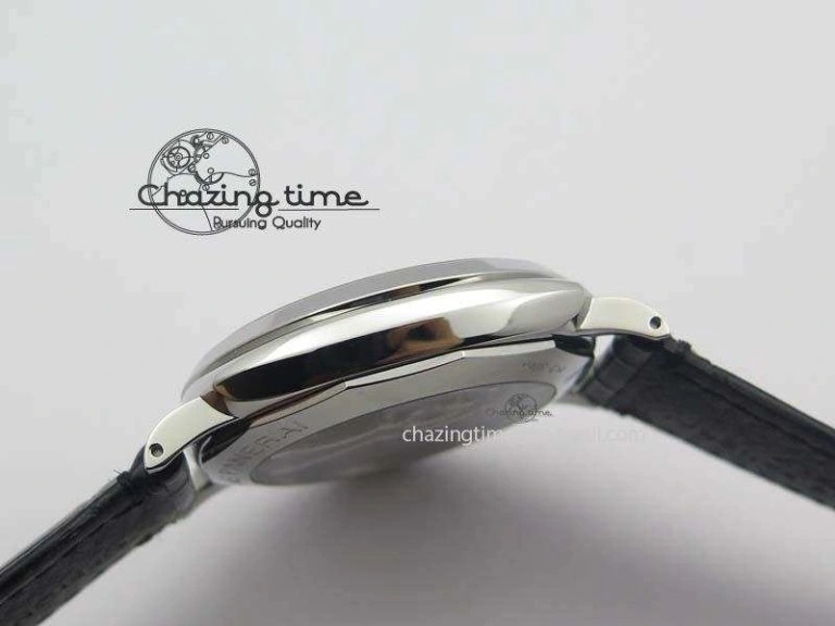 Comfortable PAM676 Luminor Due 3 Days Acciaio V6F Best Edition On Black Leather Strap P. 8492