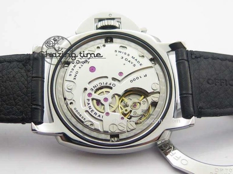 Comfortable PAM676 Luminor Due 3 Days Acciaio V6F Best Edition On Black Leather Strap P. 8492