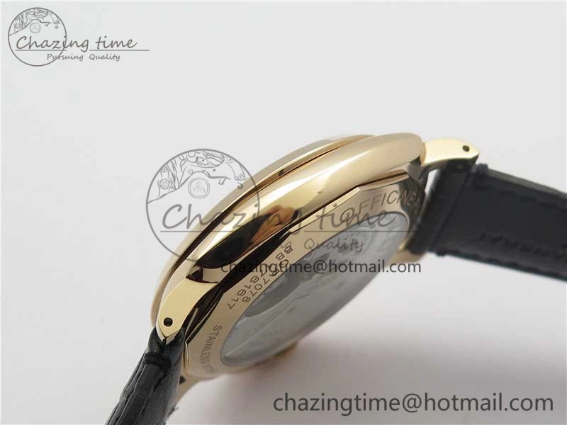 PAM677 Luminor Due 3 Days Acciaio RG XF Best Edition on Black Leather Strap P. FashionForward 8416