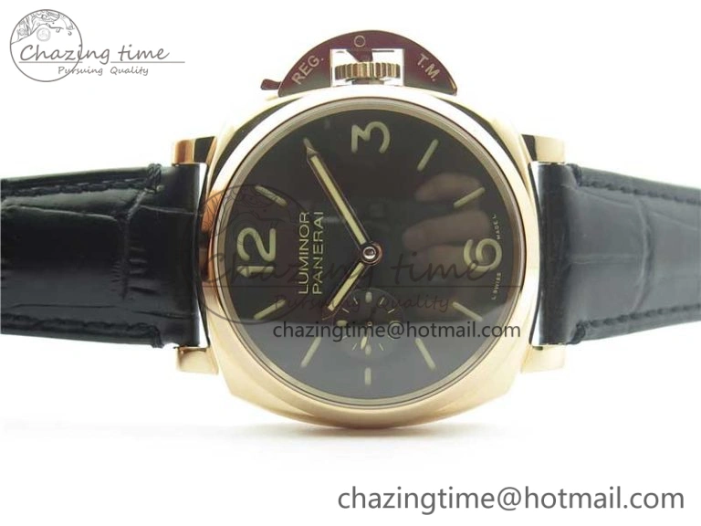 PAM677 Luminor Due 3 Days Acciaio RG XF Best Edition on Black Leather Strap P. FashionForward 8416