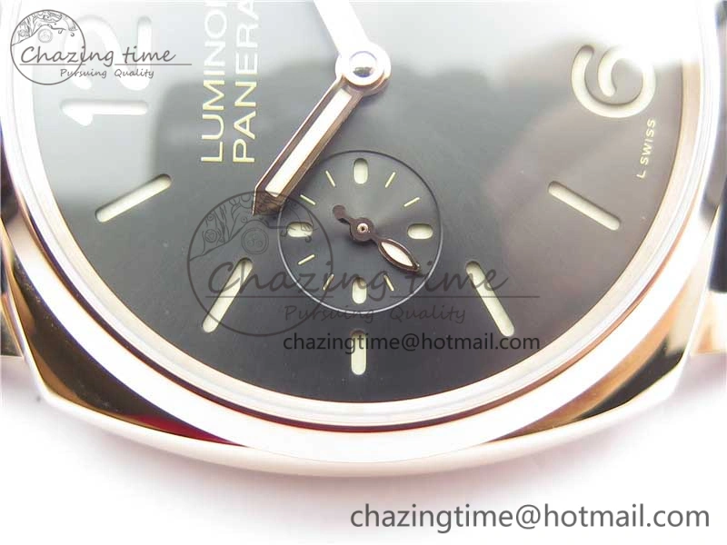 PAM677 Luminor Due 3 Days Acciaio RG XF Best Edition on Black Leather Strap P. FashionForward 8416