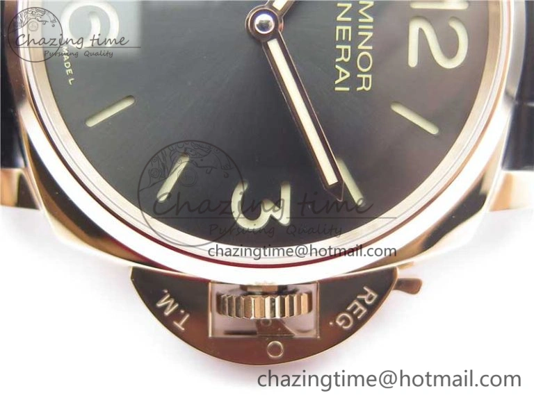 PAM677 Luminor Due 3 Days Acciaio RG XF Best Edition on Black Leather Strap P. FashionForward 8416