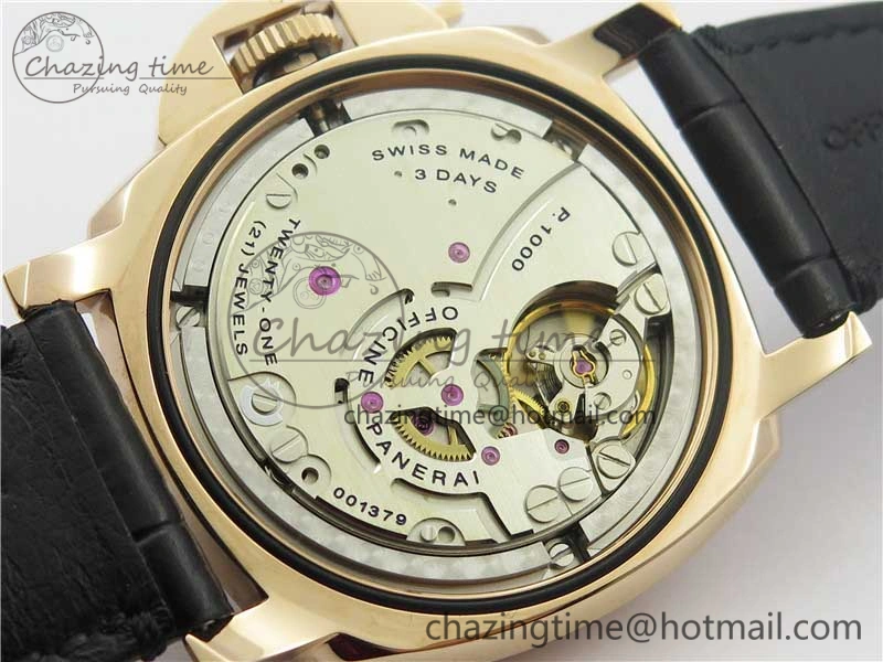 PAM677 Luminor Due 3 Days Acciaio RG XF Best Edition on Black Leather Strap P. FashionForward 8416